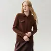 Cárdigan de cachemira estilo vintage para mujer, con cuello de solapa, cierre de cremallera, diseño de punto y mangas largas, que ofrece calidez y comodidad