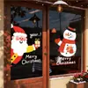 Adesivo de Janela Papai Noel Boneco de Neve Adesivo Eletrostático Adesivo para Vidro de Janela Decoração de Feriado Dupla Face sem Marcas Resistente ao Sol Adesivo de Parede
