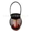 Lâmpada Solar de Chama Portátil Mais Vendida Internacionalmente AK-5057 Lâmpada de Chama de Rattan Lâmpada Solar de Paisagem