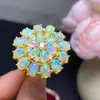 Directamente vendidos por el fabricante, Anillos de Ópalo Puros Naturales Súper Hermosos, Materiales Cuidadosamente Seleccionados a Mano, Hermosos Colores y Buena Calidad de Cristal