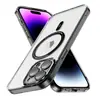 Capa Magnética Phantom de Alta Transparência Adequada para Apple 16E Botões Metálicos 17Promax Simples 15 Cor Sólida 14/13