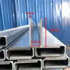Escalera Vidrio Forma de U Canal de Acero Empotrado Marco de Aleación de Aluminio Barandilla Sin Marco de Acero al Carbono Ranura en el Piso Barandilla Ranura Galvanizada en Caliente