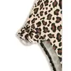 2026 Nuevo Traje de Baño Cruzado Europeo y Americano con Estampado de Leopardo sin Mangas para Niños Pequeños y Medianos, Niñas y Bebés, Traje de Baño de una Pieza para Playa y Aguas Termales