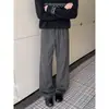 Calça casual larga de perna larga desconstruída retrô estilo Old Money para homens, novas calças compridas retas largas de outono de 2026