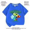 2025 Plantas Contra. Ropa de Zombies Ropa de Verano de Manga Corta para Niños Nuevo Estilo Camiseta de Algodón para Niños y Niñas Verano Manga Media Moderna 3
