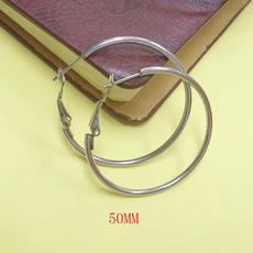 高冷风耳圈耳环 不锈钢大圈圈耳针耳钉 欧美夸张大耳圈耳饰女