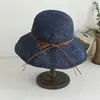 Sombrero de Paja para Mujer Verano Fresco Protector Solar Artístico Sombrero de Sol Coreano Playa Marítima Sombrero de Viaje Todo Fósforo Sombrero de Sol