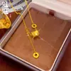 Collar de Cadena para la Cintura de Miel de Cobre Chapado en Oro para Mujer, Cadena para la Clavícula de Borla de Escamas de Pescado Moderna y Sencilla, Estilo de Lujo Ligero