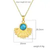 Collar con colgante de acero inoxidable transfronterizo Cadena para suéter de moda europea y americana para mujer 18K Tendencia Joyería Joker al por mayor