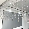 Nova Cortina de Contas de Cristal para Divisória de Sala de Estar, Cortina Luxuosa para Porta de Quarto, Cortina de Contas Moderna para Casamento, Cortina Decorativa Suspensa sem Furos