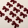 Pendientes de acrílico flocado para otoño e invierno, sencillos, combinables con todo, color vino tinto, con lazo perforado, accesorios DIY hechos a mano, funda para teléfono móvil