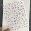 Lindos Pegatinas de Arte para Uñas de Dibujos Animados Gato Kt Repujadas Hellokitty Hello Kitty Manual DIY Pegatinas Decorativas para Uñas Ccd
