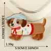 Parche Adhesivo Original de Dibujos Animados Animal Marrón Cachorro Lindo Accesorios Funda para Teléfono Móvil Taza de Agua Parche de Tela Bordada