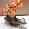Adornos de jarrón de cerámica de forma irregular de alta gama, nuevo estilo chino para sala de estar, entrada, mueble de TV, arte decorativo, florero, entrega directa de fábrica