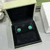 Brincos Redondos da Sorte Fanjia, Joias de Luxo Discretas para Mulheres, Pedra da Fortuna de Malaquita e Ágata Vermelha, Pingente Banhado a Ouro Rosa 18K