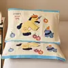 Toallas de Almohada de Algodón Puro para Niños, un Par de 40X60 Absorbentes de Sudor y Antideslizantes Toallas de Almohada de Gasa de Algodón para Bebé, Toallas Almohadilla Gruesas de Dibujos Animados