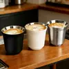 Taza de Café de Acero Inoxidable 304, Taza Aislante Doble Capa Antiescaldado para Espresso, Taza Aislante para Espresso