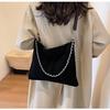 Bolso de Cadena Retro Francés de Cuero Suave Gamuza Mate para Mujer 2024 Nuevo de Moda Gran Capacidad para el Trabajo Hombro Cruzado