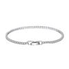 Mecanismo de Cierre Cadena Pulsera de Plata S925 Fila Única Circonita Diamante Artificial Pulsera Venta Directa de Fábrica
