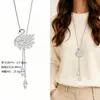 Cadena para Suéter de Collar Largo Geométrico, Accesorio de Lujo de Alta Gama, Versátil y de Moda, Colgante de Perla para Otoño e Invierno