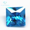 Venta al por mayor de fábrica de 5A cuadrado aguamarina circón piedra desnuda sintética puntiaguda inferior ángulo recto coche Flor Princesa Cuadrado piedra blanca de las tierras altas