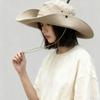 Sombrero de Vaquero Occidental de Verano para Mujer con Circunferencia de Cabeza Grande Protector Solar Japonés Sombrilla Exterior Sombrero para Senderismo Ala Grande Sombrero para Senderismo y Pesca para Hombre