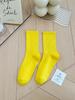 Calcetines Morados de Mujer Primavera Algodón Puro Fondo Ins Calcetines Deportivos Japoneses Trendy Blancos Calcetines de Tubo Caídos con Pantalones de Tiburón
