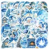 50/100 Piezas de Pegatinas Navideñas de Graffiti de Hielo y Nieve, Pegatinas Impermeables para Botellas de Agua y Computadoras, Navidades Creativas al por Mayor