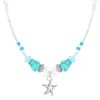 Amazon Collar Transfronterizo Europeo y Americano Estilo Bohemio Estrella de Mar Concha Perla de Arroz Cadena para el Cuello Estilo Vacaciones en la Playa del Océano para Mujer