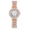 Relógio Feminino de Quartzo com Pulseira, Padrão Romano Moderno e Diamantes, Fabricante em Estoque