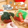 Llavero Colgante de Peluche de Caqui de Dibujos Animados con Alto Valor Estético, Llavero con Texto de Bendición, Juguete Pequeño de Muñeco para Tirar