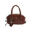 Bolsa de Mão Tendência Versátil para Bowling Feminino Nova Coleção Primavera 2025 Moda Retrô Bolsa de Ombro Bolsa Mensageiro de Alto Padrão