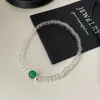 Pulsera de Plata de Ley S925 con Bolas Redondas de Turmalina de Colores y Cristales de Vidrio, Estilo Sencillo y de Alta Gama, Versátil y Apilable