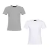 Más Fácil de Combinar Casual Nicho Color Sólido Simple Cuello Redondo Manga Corta Ajustada Camiseta Básica Casual Americana Versátil