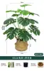 Planta Verde Monstera Bambu Simulação Nórdica Planta Grande Biónica em Vaso Planta Falsa Decoração de Sala de Estar Interna Ornamento de Chão Árvore