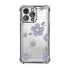Estilo Coreano Estilo Ins Design Floral Simples Adequado para Apple 17 Pro Capa de Celular Fresca e Simples 16 Airbag Anti-Colisão Transparente Macia
