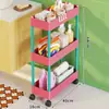Estante de Almacenamiento para Baño, Carrito Móvil para Baño, Estante de Almacenamiento para Detergente de Lavandería, Estante de Almacenamiento para Baño con Ruedas, Estante de Almacenamiento para el Hogar