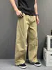 Pantalones de trabajo deconstruidos estilo americano para mujer y hombre, retro, relajados y casuales, pantalones de pierna recta ancha sueltos, marca de moda