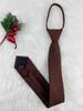 Gris Albaricoque Marrón Caqui Retro Café Cuadros Corbata de Hombre Atada a Mano Perezosa Cremallera Femenina Preppy Estilo Británico