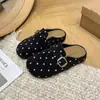 Zapatos Boken de otoño e invierno perezosos, con suela de gamuza, punta redonda, suela gruesa, sin cordones para mujer, estilo coreano, lunares retro