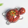 "Ornamentos de Tartaruga de Cristal Natural Preenchidos com Resina" Decoração de Mascote para Casa Escultura de Tartaruga Artesanal de Cristal