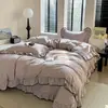 Estilo Coreano Estilo Ins Ponto Ondulado Dupla Face Algodão Renda Cobertura de Cama Disponível para Quatro Estações Acolchoado Algodão Capa de Kang Tatami