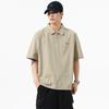 Nova Camisa Polo Masculina de Manga Curta Retro Americana 2025, Solta, Tamanho Grande, Jovem, Gola Polo, High Street, Top, Camiseta