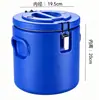 Cubo Aislado de Acero Inoxidable de Grado Alimenticio, Cubo Comercial de Gran Capacidad para Puestos, Especializado para Té de Burbujas, Leche de Soya y Arroz, Cubo de Comedor, Artículo de Venta Caliente Transfronterizo