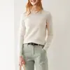 Suéter de cachemira para mujer otoño e invierno nuevo lanzamiento primera línea listo para usar sin costuras cuello redondo % suéter de cachemira pura suéter de punto capa base
