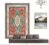 Tapete Decorativo Espesso para Chão Xinjiang Lã de Caxemira Tapete de Lã Xinjiang Estilo Étnico Persa Feito à Mão Estilo Mesa de Centro Sala de Estar Roxo
