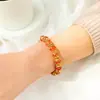 Cuentas de Ágata Imitación con Piezas de Flor Caladas Pulsera Chapada en Oro Pulsera de Oro de Arena Vietnamita Joyería para Microempresas al por Mayor
