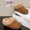 Persona Perezosa Paso Único Slip-On Turbante Medias Zapatos para Mujer Ropa de Exterior 2026 Invierno Nuevo Zapatos de Suela Gruesa con Piel Sintética Birken Zapatos de Algodón