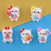 Gatito lindo joyería diy pegamento de crema accesorios de resina pasador cordón para el pelo parche material para manualidades diy accesorios diy hechos a mano