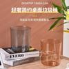 Cubo de basura para el hogar, ligero, de lujo, transparente, para sala de estar, baño, inodoro, cocina, escritorio, oficina, dormitorio, cubo de almacenamiento